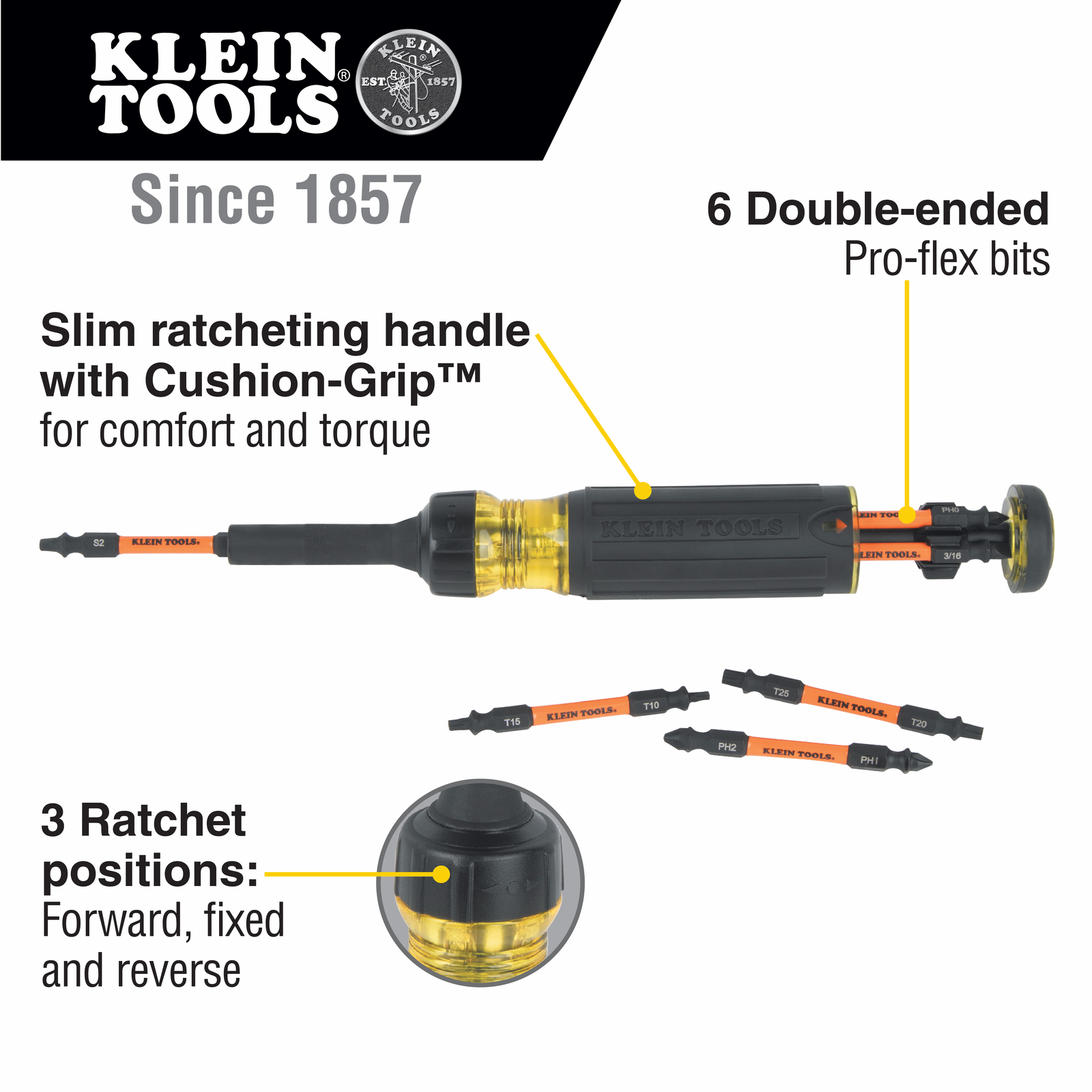 Klein 13-in-1 Ratcheting Impact Rated Screwdriver