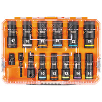 Klein Tools KNECT Deep-Well 1/2 Inch Drive Metric Impact Socket Set 14 Piece
