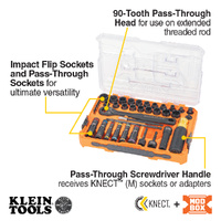 Klein Knect Complete Impact Pass Through and Flip Socket Set 39-Piece
