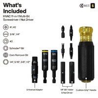 Klein Tools KNECT Impact-Rated HVAC Screwdriver/Nut Driver 11-in-1