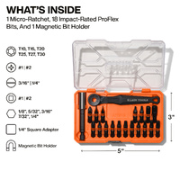 Klein Tools ProFlex Micro Ratchet Impact-Rated Bit Set 20 Piece