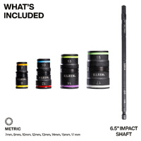 Klein 8-in-1 Metric Impact-Rated Flip Socket Set