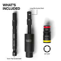 Klein Swivel Flip Socket Set 3 Piece Impact Rated Modular System