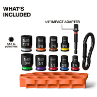 Klein Grab-And-Go Impact Socket Set SAE 10-Piece