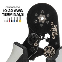 Klein Ratcheting Hex Ferrule Crimper Set 10–22 AWG Terminal Kit