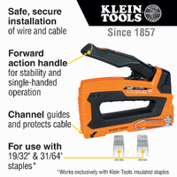 Klein Tools Loose Cable Stapler Forward Action