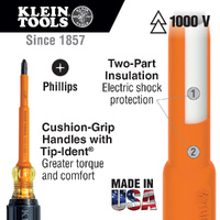 Klein Tools Insulated Phillips Screwdriver #1 x 102mm