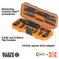 Klein Flip-16 Knect Ratcheting Impact Flip Socket Screwdriver Set