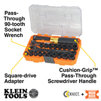 Klein Tools KNECT Essential Pass Through Impact Socket Set 28 Piece