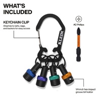 Klein Tools 5-Piece Bit Holder Keychain Set