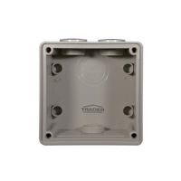 Trader Buffalo Enclosure Back Box 1 Gang with 32mm and 2x25mm Entries Chemical Resistant Grey