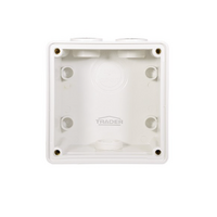 Trader Buffalo Enclosure Back Box 1 Gang with 32mm and 2x25mm Entries Chemical Resistant White