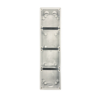 Trader Buffalo Enclosure Back Box 4 Gang Vertical with 32mm and 2x25mm Entries Grey