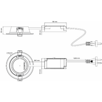 Haneco Habitat 12W Flush Tri - Colour Led Downlight