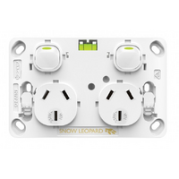 Trader Snow Leopard Power Point Switched 2G 10A 250V 