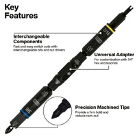 Klein Tools KNECT Impact-Rated HVAC Screwdriver/Nut Driver 11-in-1