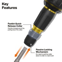 Klein Tools Ratcheting Fastbit Tru-Grip Screwdriver