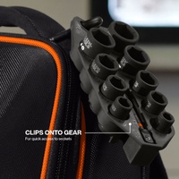 Klein Tools Grab-And-Go Impact Socket Set Metric 10-Piece 3/8 Inch Drive