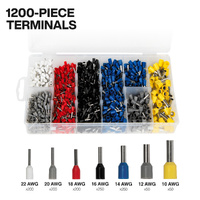 Klein Ratcheting Square Ferrule Crimper Set 10–22 AWG Terminal Kit