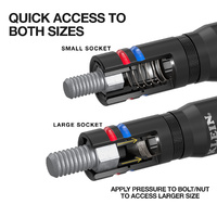Klein Tools Quad-16 Heavy-Duty Impact Flip Sockets SAE/Metric Set