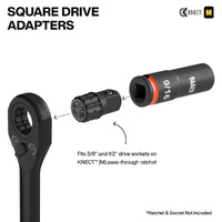 Klein KNECT Impact Socket Wrench Adapter Kit 3/8 and 1/2 Inch Drive
