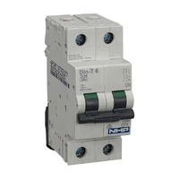 NHP DIN-T Miniature Circuit Breaker 32A 2 Pole 6kA D Curve