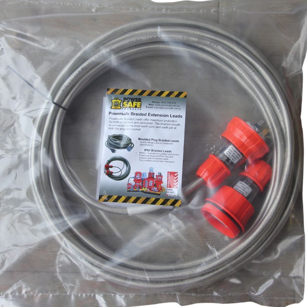 Powersafe 2.5mm² 15A Braided Cable 2C+E Extension Lead