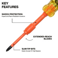 Klein Tools 6-in-1 Insulated Auto-Lock Screwdriver