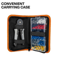 Klein Ratcheting Hex Ferrule Crimper Set 10–22 AWG Terminal Kit