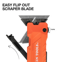 Klein FlickBlade 2-in-1 Utility Knife / Scraper with Blade Storage