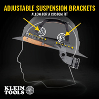 Klein Tools Full Brim Vented Hard Hat White Class C