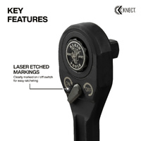 Klein KNECT Pass-Through Ratchet 3/8 Inch Drive Adapter Set