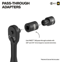 Klein KNECT Impact Socket Wrench Adapter Kit 3/8 and 1/2 Inch Drive