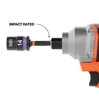 Klein Tools Grab-And-Go Impact Socket Set Metric 10-Piece 3/8 Inch Drive