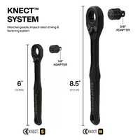 Klein KNECT Pass-Through Ratchet and 1/4 Inch Socket Adapter Set