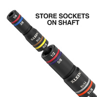 Klein Knect Quad-12 Heavy-Duty Impact Flip Sockets SAE 6-Piece