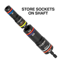 Klein Tools Quad-16 Heavy-Duty Impact Flip Sockets SAE/Metric Set