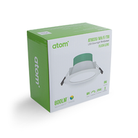 Atom 8W Led Flush Downlight Tri Colour
