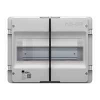 NHP MOD6+ Loadcentre Lightning 12-Way Surface Mount Transparent Door