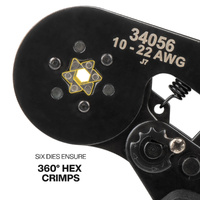 Klein Ratcheting Hex Ferrule Crimper Set 10–22 AWG Terminal Kit