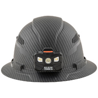 Klein Tools KARBN Full Brim Vented Hard Hat with Rechargeable Auto-Off Headlamp