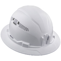 Klein Tools Full Brim Vented Hard Hat White Class C