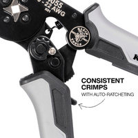 Klein Ratcheting Square Ferrule Crimper Set 10–22 AWG Terminal Kit