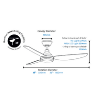 Calibo Clayfield 48" DC LED Ceiling Fan White with Remote