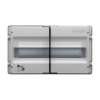 NHP MOD6+ Loadcentre Lightning 18-Way Surface Mount Transparent Door