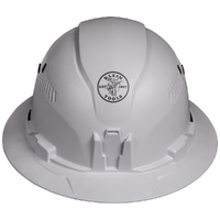 Klein Tools Full Brim Vented Hard Hat White Class C