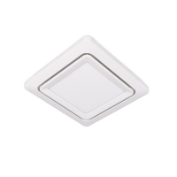Atom Eclipse 240MM Square Exhaust Fan Fascia with Tri-CCT LED Light Matt White