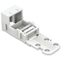 Wago Mounting Carrier For 2-Conductor Terminal Blocks 221 Series 4MM For Screw Mounting White PK10