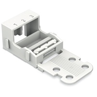 Wago Mounting Carrier For 3-Conductor Terminal Blocks 221 Series 4MM For Screw Mounting White PK10