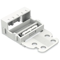 Wago Mounting Carrier For 5-Conductor Terminal Blocks 221 Series 4MM For Screw Mounting White PK10